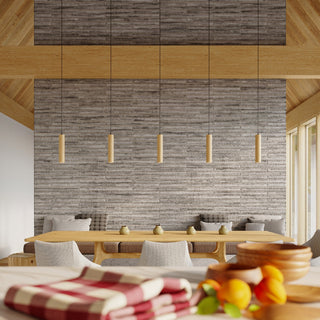 Suspension en bois naturel – Lampe suspendue scandinave | Éclairage d'ambiance chaleureux
