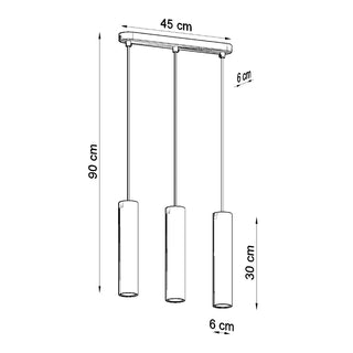 Suspension en bois naturel – Suspension à 3 lumières pour éclairage de salle à manger