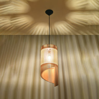 Suspension en bois naturel – Suspension scandinave | Éclairage d'ambiance chaleureux