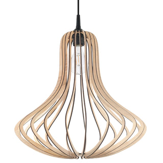 Suspension en bois naturel – Suspension scandinave avec éclairage d'ambiance doux