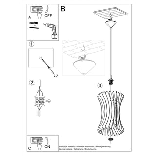 Suspension en bois naturel – Lampe suspendue scandinave avec finition grain authentique