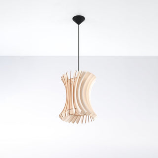 Suspension en bois naturel – Lampe suspendue scandinave avec finition grain authentique