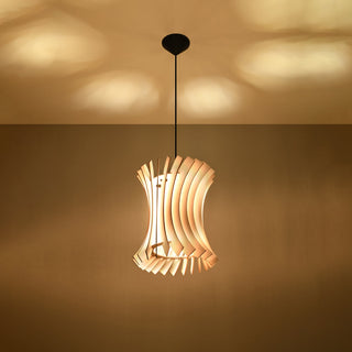 Suspension en bois naturel – Lampe suspendue scandinave avec finition grain authentique