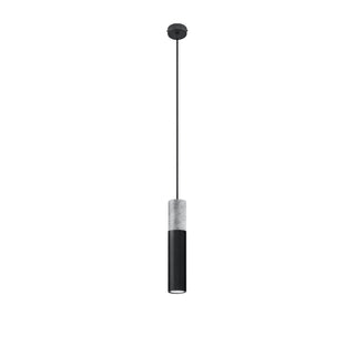 Suspension noire en béton – Luminaire suspendu industriel pour îlot de cuisine