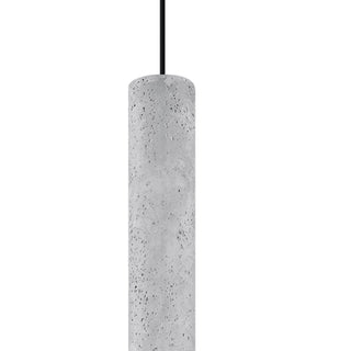 Suspension en béton – Lampe tube industrielle grise | Modèle Caldris Lighting