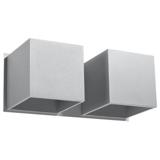 Applique murale minimaliste – Luminaire gris à double faisceau | Éclairage d'ambiance moderne