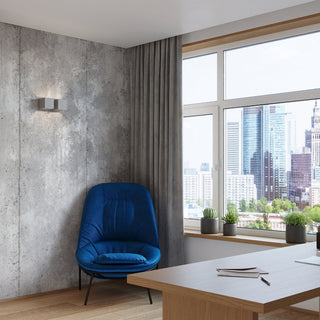 Applique murale minimaliste – Luminaire gris à double faisceau | Éclairage d'ambiance moderne