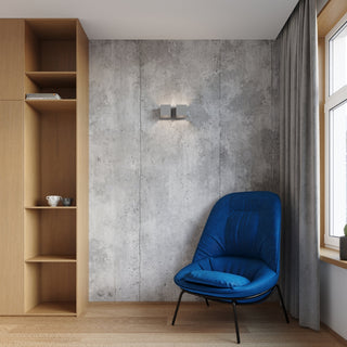 Applique murale minimaliste – Luminaire gris à double faisceau | Éclairage d'ambiance moderne