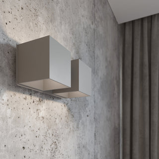 Applique murale minimaliste – Luminaire gris à double faisceau | Éclairage d'ambiance moderne