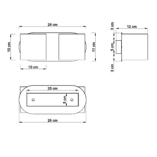 Applique murale en aluminium gris – Applique murale moderne | Luminaire de salon