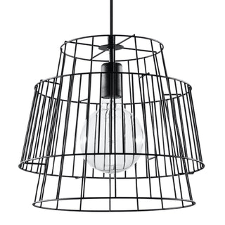 Industrial Pendant Light – Black Steel Sculptural Hanging Lamp for Dining Room
