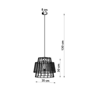 Industrial Pendant Light – Black Steel Sculptural Hanging Lamp for Dining Room