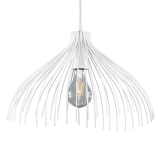 White Steel Pendant Light – Industrial Pendant Lamp | Living Room Lighting