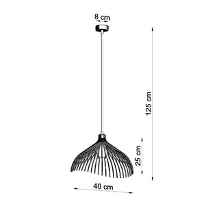 Suspension industrielle en acier blanc - Luminaire de salon