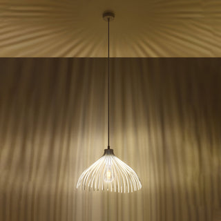 Suspension industrielle en acier blanc - Luminaire de salon