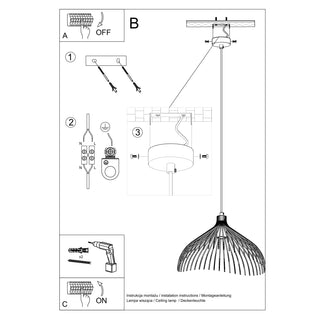 Suspension Industrielle – Lampe Suspendue Réglable en Acier Noir Moderne