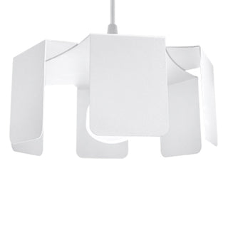 Suspension Industrielle – Lampe en Acier Blanc Réglable | Style Scandinave