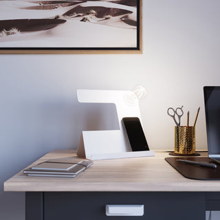 Suspension Industrielle – Lampe en Acier Blanc Réglable | Style Scandinave