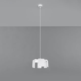 Suspension Industrielle – Lampe en Acier Blanc Réglable | Style Scandinave