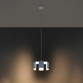Suspension Industrielle – Lampe en Acier Blanc Réglable | Style Scandinave