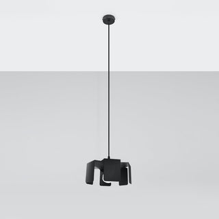 Suspension industrielle – Luminaire ajouré en fil d'acier noir pour éclairage de salle à manger