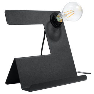 Lampe de bureau noire – Éclairage de travail design en acier avec éclairage visuel confortable