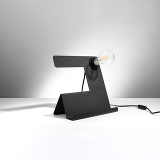 Lampe de bureau noire – Éclairage de travail design en acier avec éclairage visuel confortable