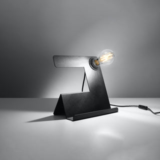 Lampe de bureau noire – Éclairage de travail design en acier avec éclairage visuel confortable