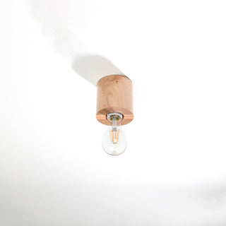 Plafonnier en bois naturel – Luminaire en bois minimaliste avec éclairage d'ambiance réglable