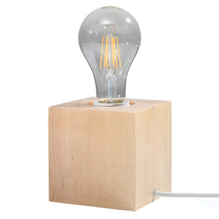 Natural Wood Desk Lamp – Minimalist Wooden Table Lamp With Soft Ambient Lighting