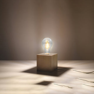 Natural Wood Desk Lamp – Minimalist Wooden Table Lamp With Soft Ambient Lighting