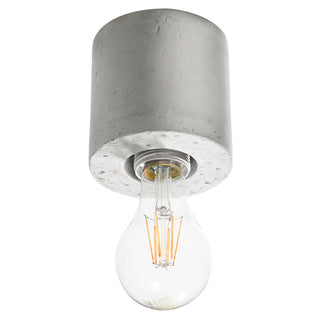 Gray Concrete Ceiling Light – Modern Living Room Lighting Fixture | Minimalist Design