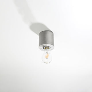 Gray Concrete Ceiling Light – Modern Living Room Lighting Fixture | Minimalist Design