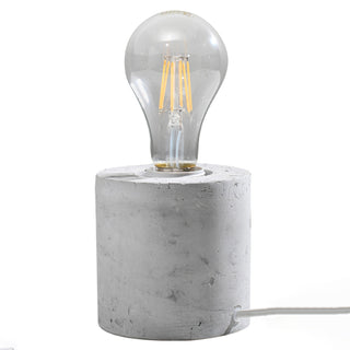 Lampe Minimaliste en Béton – Éclairage de Bureau Moderne avec Base Sculptée en Béton