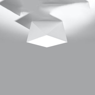 Plafonnier Moderne – Luminaire Géométrique Hexagonal Blanc pour Éclairage de Salon