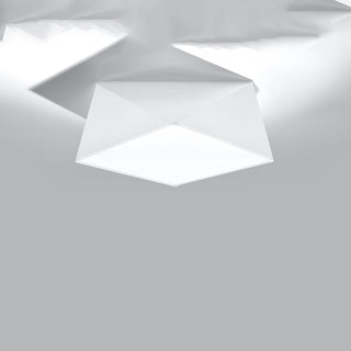 Modern Ceiling Light – White Geometric Ceiling Lamp | Contemporary Lighting