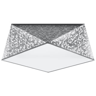 Plafonnier moderne argenté – Luminaire géométrique de salon par Lumavera