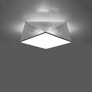 Plafonnier moderne argenté – Luminaire géométrique de salon par Lumavera