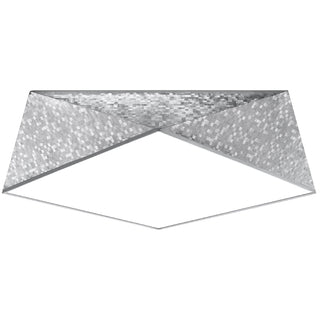 Plafonnier Argenté | Lampe Géométrique Moderne pour Éclairage de Salon