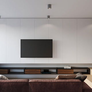 Modern Ceiling Light – Gray Cylindrical Lamp | Contemporary Living Room Lighting