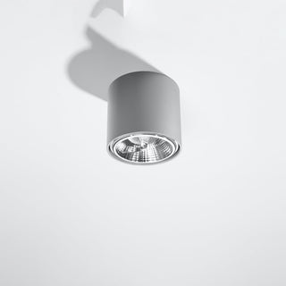 Modern Ceiling Light – Gray Cylindrical Lamp | Contemporary Living Room Lighting