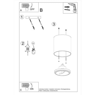 Black Cylindrical Ceiling Light – Modern Lighting Decor for Living Room & Hallway