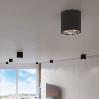 Black Cylindrical Ceiling Light – Modern Lighting Decor for Living Room & Hallway