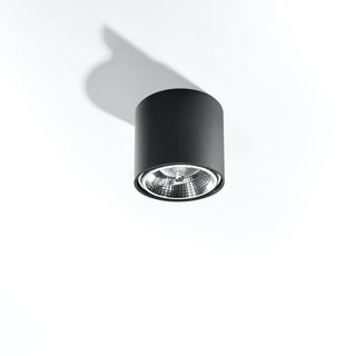 Plafonnier cylindrique noir – Décoration lumineuse moderne pour salon et couloir