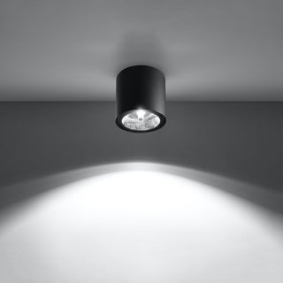 Black Cylindrical Ceiling Light – Modern Lighting Decor for Living Room & Hallway