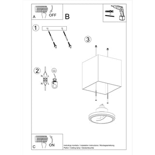 Plafonnier cube blanc – Luminaire de plafond intérieur moderne et réglable par Lumavera