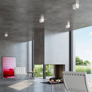 Plafonnier cube blanc – Luminaire de plafond intérieur moderne et réglable par Lumavera