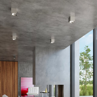 Plafonnier cube gris moderne – Luminaire de plafond minimaliste pour salon