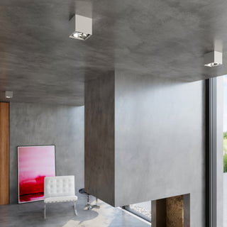 Plafonnier cube gris moderne – Luminaire de plafond minimaliste pour salon