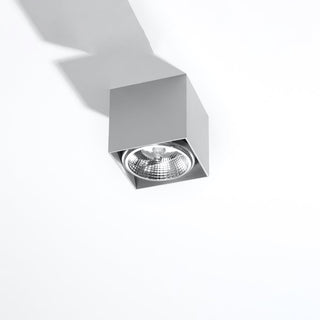 Plafonnier cube gris moderne – Luminaire de plafond minimaliste pour salon